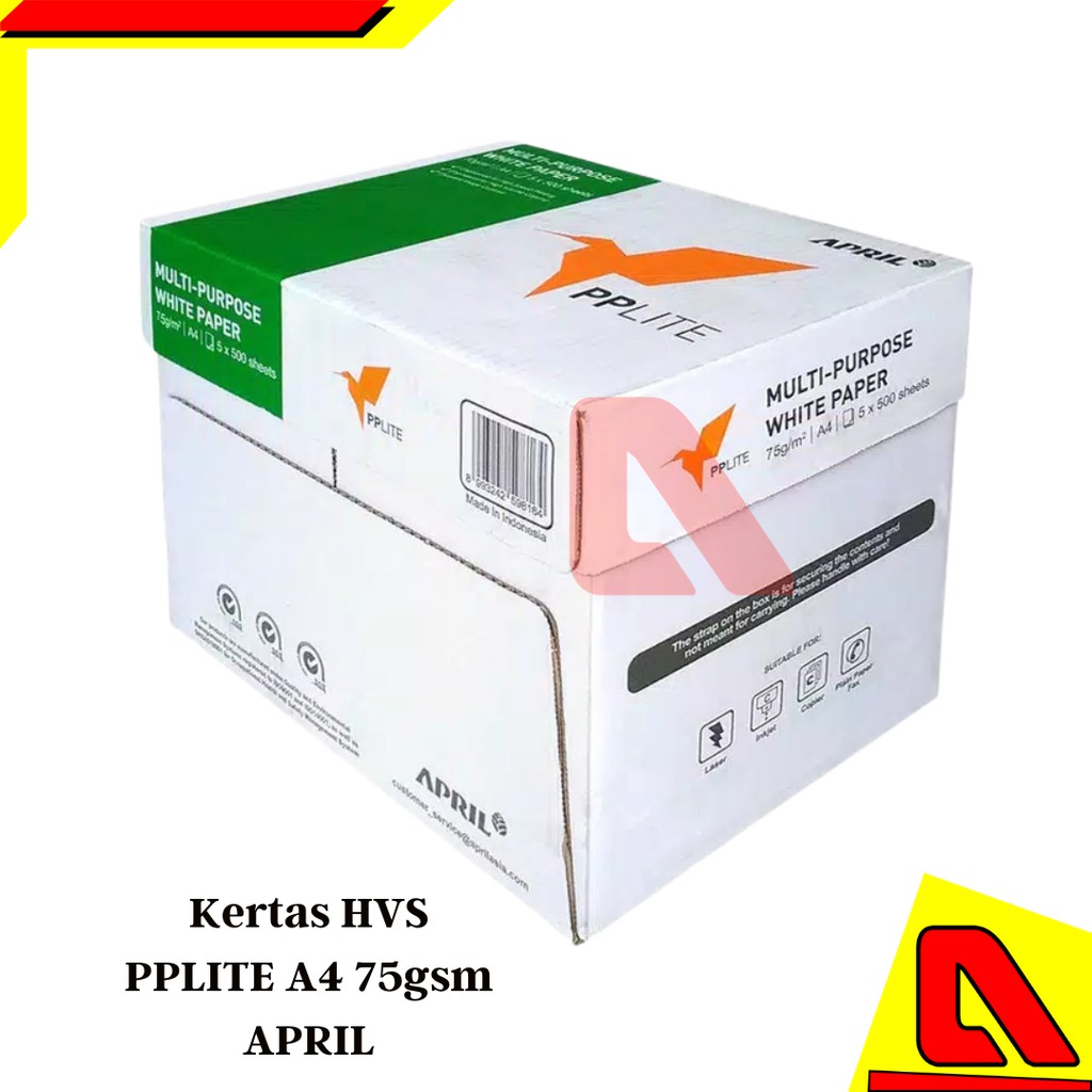 

KERTAS HVS A4 75GRAM APRIL PPLITE 1 BOKS DOZ MURAH