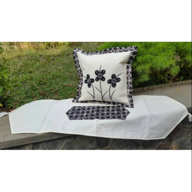 Set sarung bantal kursi aplikasi batik
