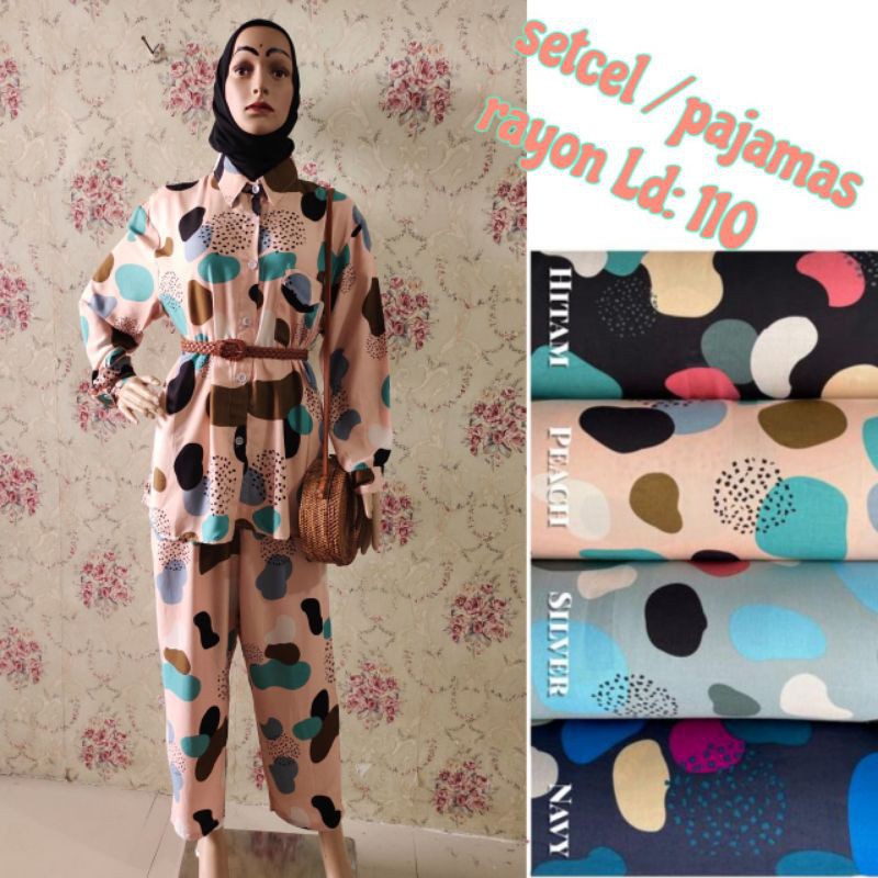 SETELAN ONE SET RAYON VISCOSE SETCEL WANITA KEKINIAN
