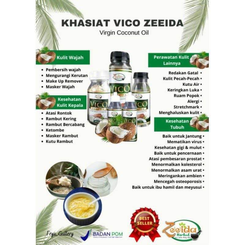

Minyak VCO Zeeida Herbal Plus Rukyah|VCO|Virgin Coconut Oil|Imunitas Tubuh|Banjarmasin