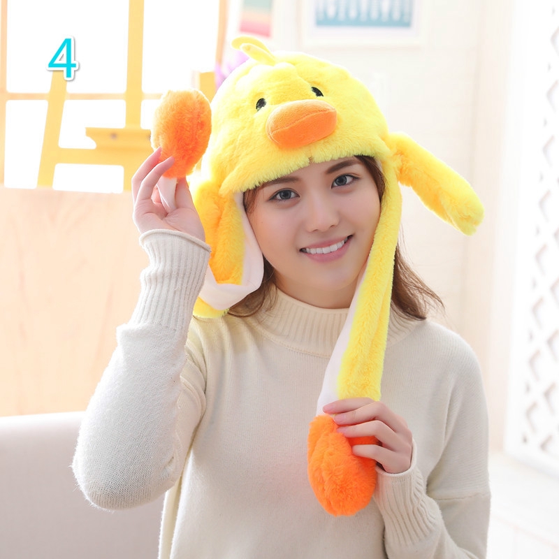 Topi Kelinci Gerak Lucu Kora / TIKTOK Cute Bunny Hat/BUNNY HAT LED/Led Bunny Hat Topi Kelinci Import Dengan Lampu LED Kuping