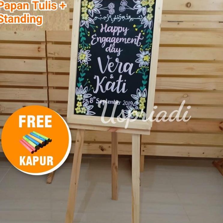 

kabw PAPAN TULIS KAPUR + STANDING TRIPOT PAPAN MENU CAFE PAPAN BOARD + KAKI KAYU PENYANGGA DEKORASI PESTA ㊟ 80