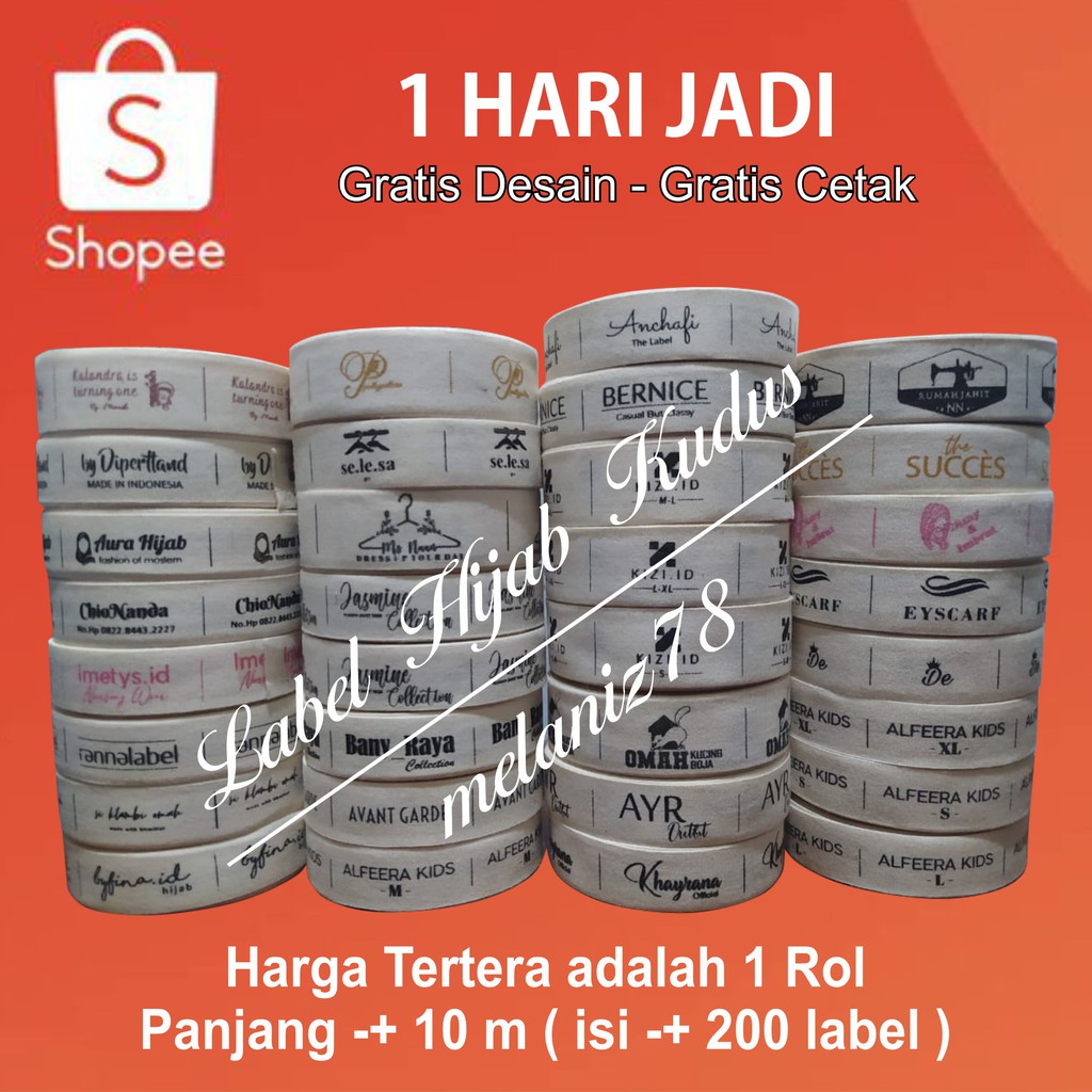 

Label Katun / Label Hijab / Label Baju / Label Woven Custom