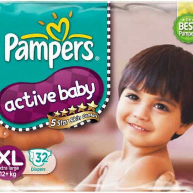 Pampers active baby taped xl 32