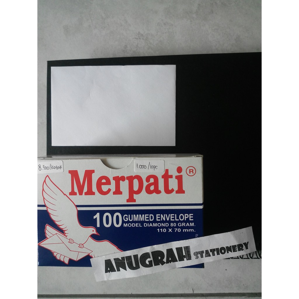 

amplop mini merpati putih polos