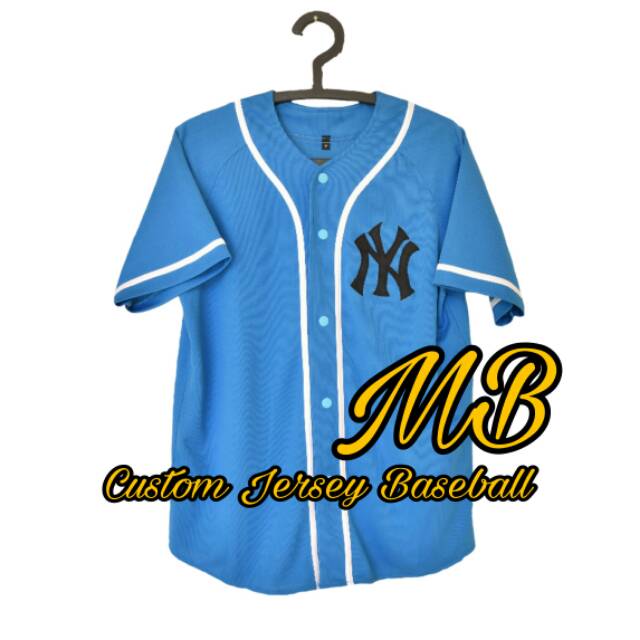 MB Custom Jersey Baseball/ Jersey Baseball Costum/ Jersey Jumbo/ Jersey Big Size Blue/ Baju Jersey