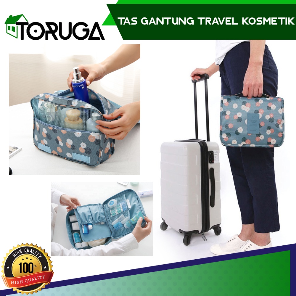 Tas Perlengkapan Mandi Kosmetik Makeup Gantung Travel Bag Toiletries