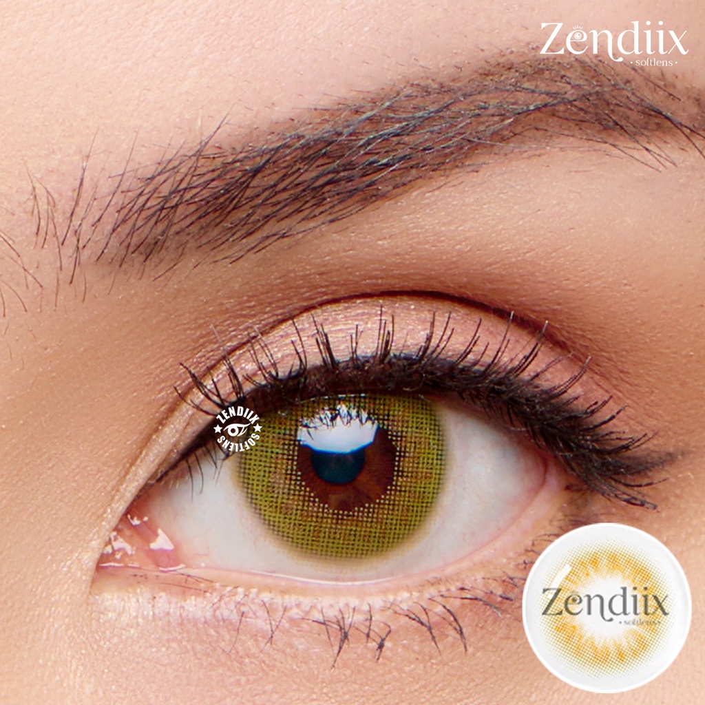 Softlens SCANDI Warna OLIVE 14.5mm Normal Minus