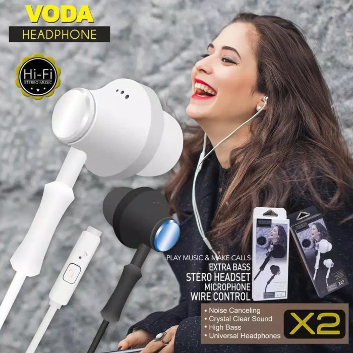 (ba) HF Handsfree Headset VODA X2 Super Bass Original