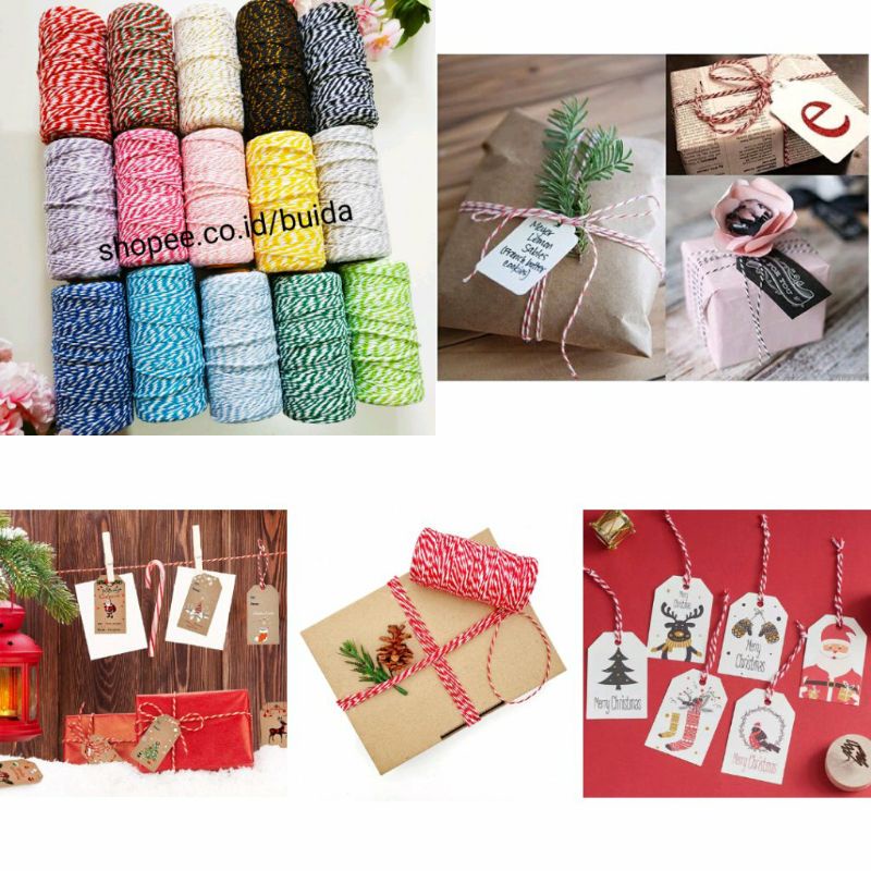 Tali Kado Hangtag Dekorasi Kemasan Bungkus Hadiah Gift Box Kotak kue Dus Hampers Plastik cookies Can