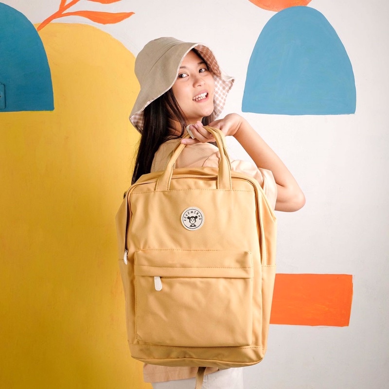 Mores Tas Ransel Laptop Wanita Pastel Micha Korean Nilon backpack Import polos Tas sekolah lucu kuliah remaja