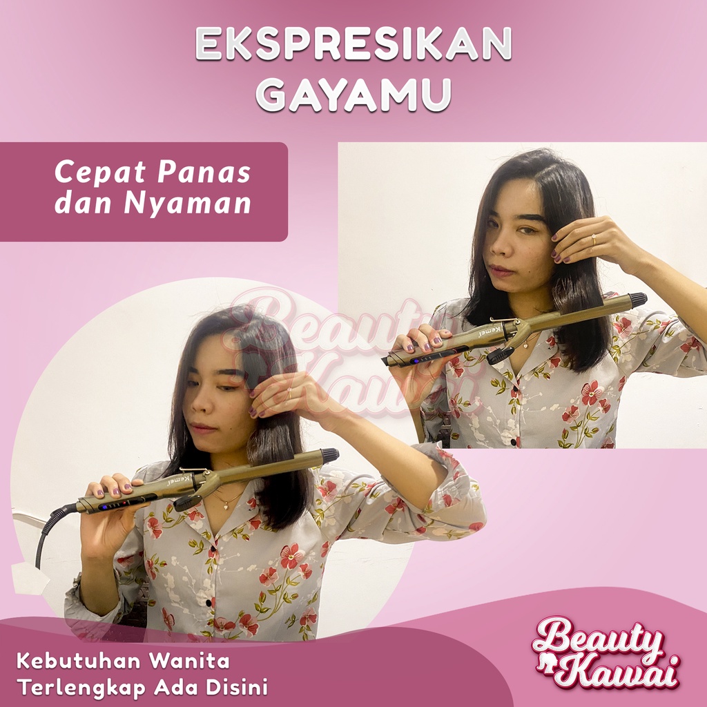 Catokan Curly Kemei KM 9942 230C 60W Cepat Panas Pengeriting Rambut