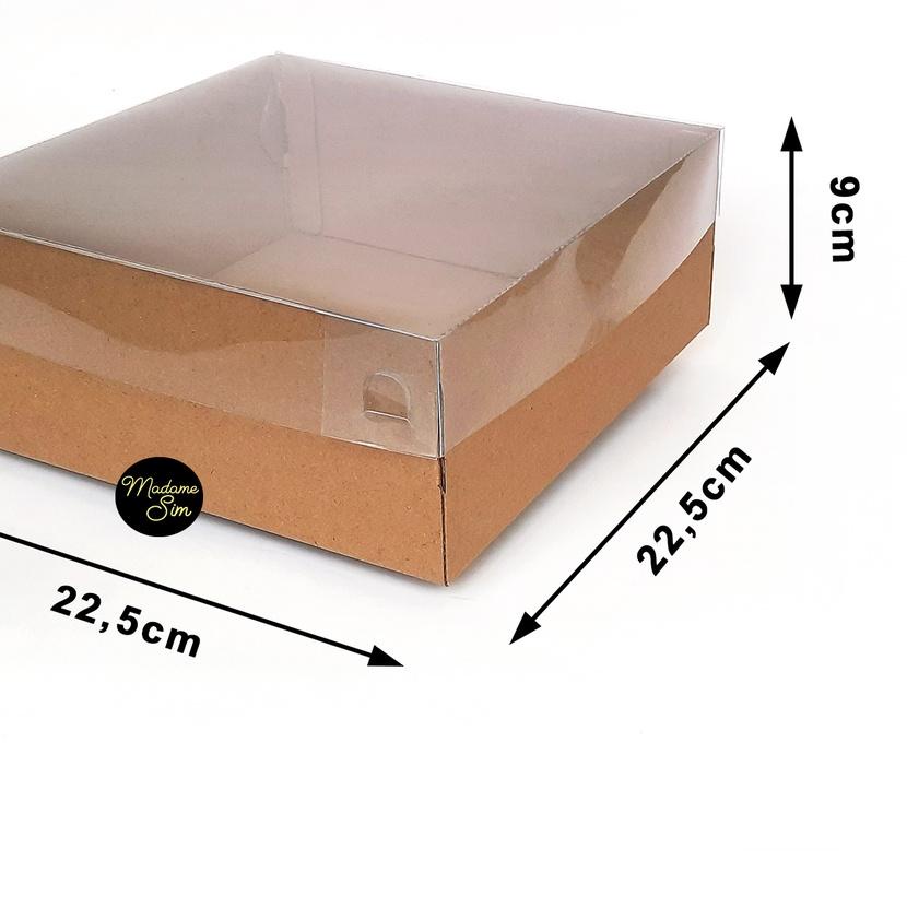 

BOX MIKA - DUS KUE - KOTAK - KARDUS 22 x 22 x 9 CM (ISI : 10 PCS)
