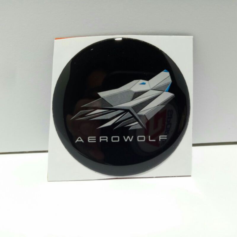 

Stiker timbul resin lentur logo Genflix Aerowolf