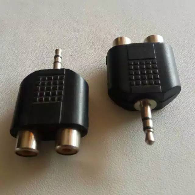 Converter Jack RCA To 2 Cover RCA/Jack T cabang RCA 2-1