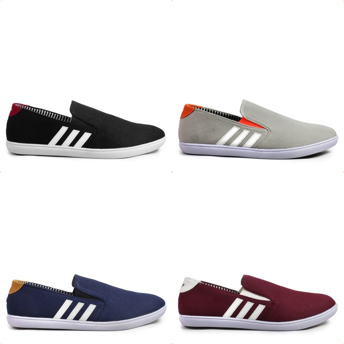 Sepatu Slop Pria Adidas Depp Sepatu Slip On Cowok Casual Formal kerja Santai bisa COD