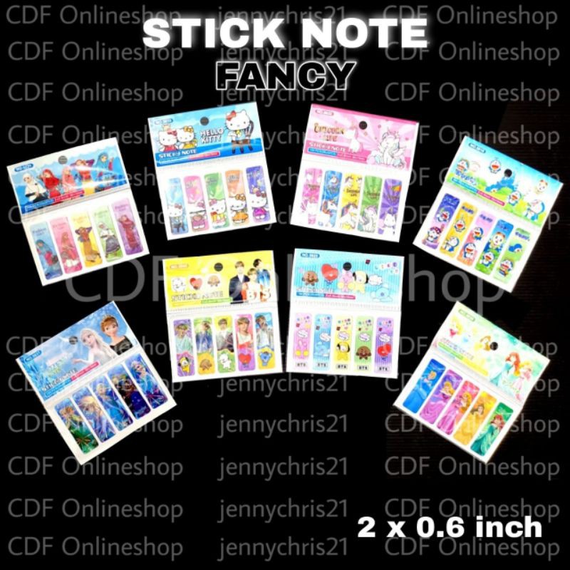 

sticky note / sticker pembatas buku / stick note
