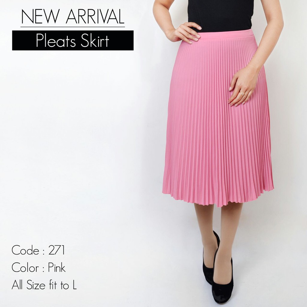 ROK PLISKET PENDEK 271 PLEATS SKIRT WANITA SUPER MURAH TURUN HARGA