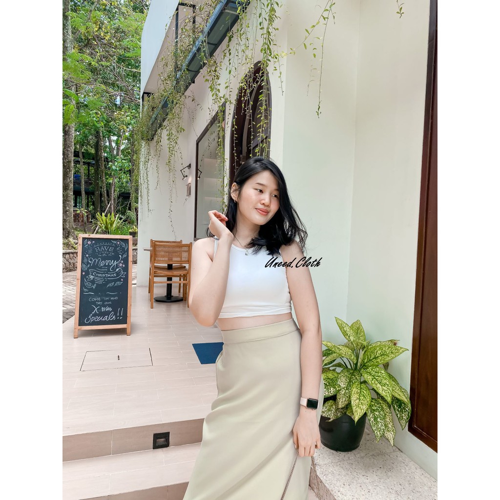 Uneed Cloth / TANKTOP WANITA POLOS / TENGTOP / TANKTOP JUMBO / CROP TANK / TANK TOP / LORY CROP TANK-4