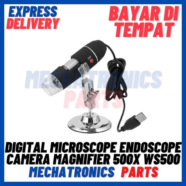 [CAM-9001] DIGITAL MICROSCOPE ENDOSCOPE CAMERA MAGNIFIER 500X WS500 BLACK HITAM