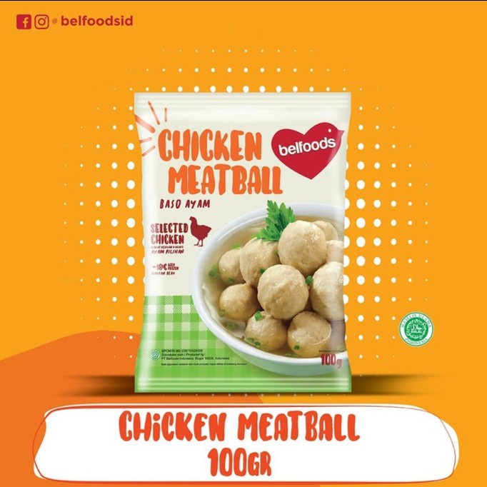 Bakso Ayam Kuah Favorite Belfoods 100gr / Bellfods Chicken Meatball