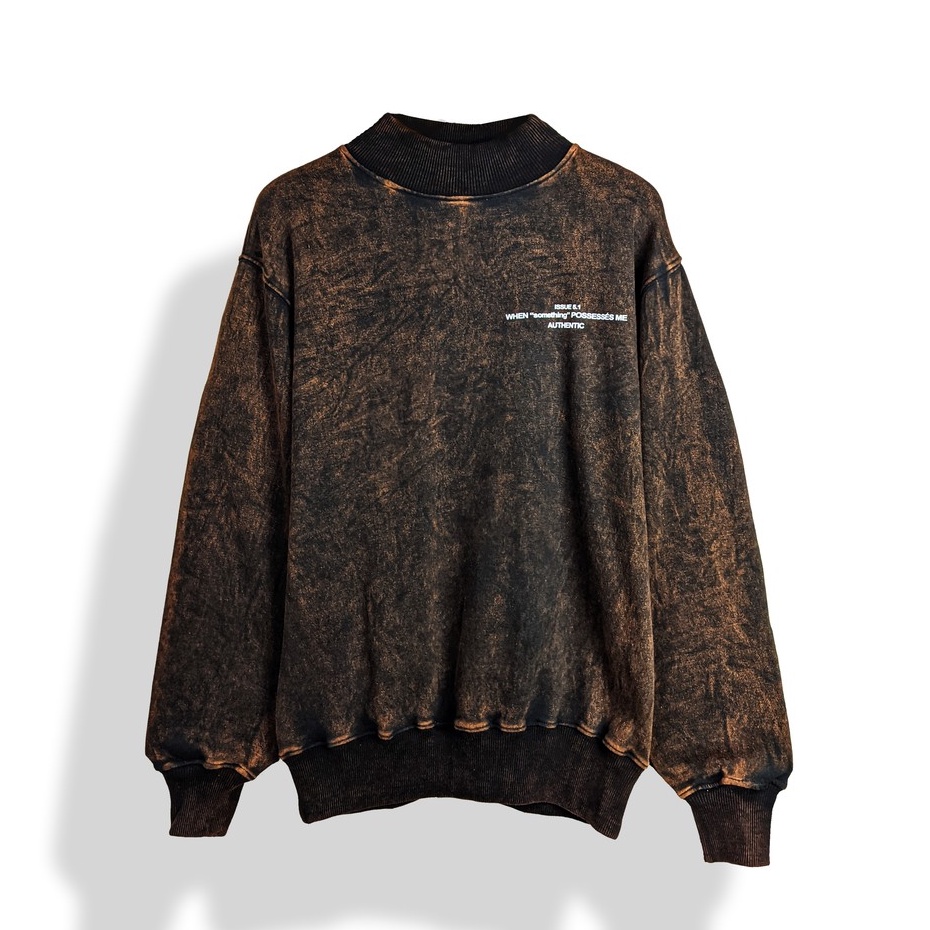 Crewneck Washed When something Possesses You Issue 5 Acid Wash Highneck