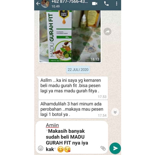 [Bisa COD] MADU GURAH FIT ASLI ORIGINAL GURAHFIT MADU Untuk Bronkitis, Radang Tenggorokan, Batuk dll | Madu GURAH FIT Asli Original