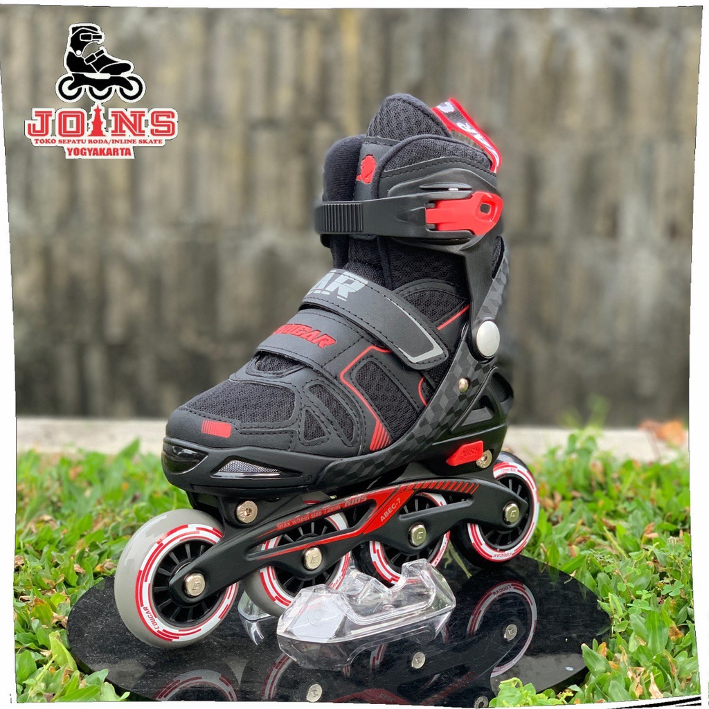 Sepatu Roda Anak Inline Skates Cougar MZS787 Black Red