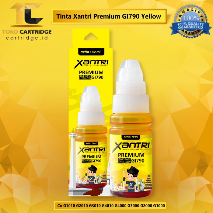 Tinta Xantri Premium GI790 GI-790 790 Printer G1010 G2010 G3010 G4010 G4000 G3000 G2000 G1000