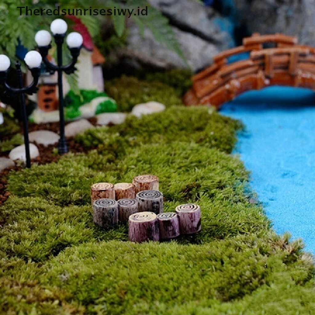 (Theredsunrisesiwy.Id) Miniatur Jembatan Pohon Bahan Resin Untuk Dekorasi Taman Mini / Craft Diy