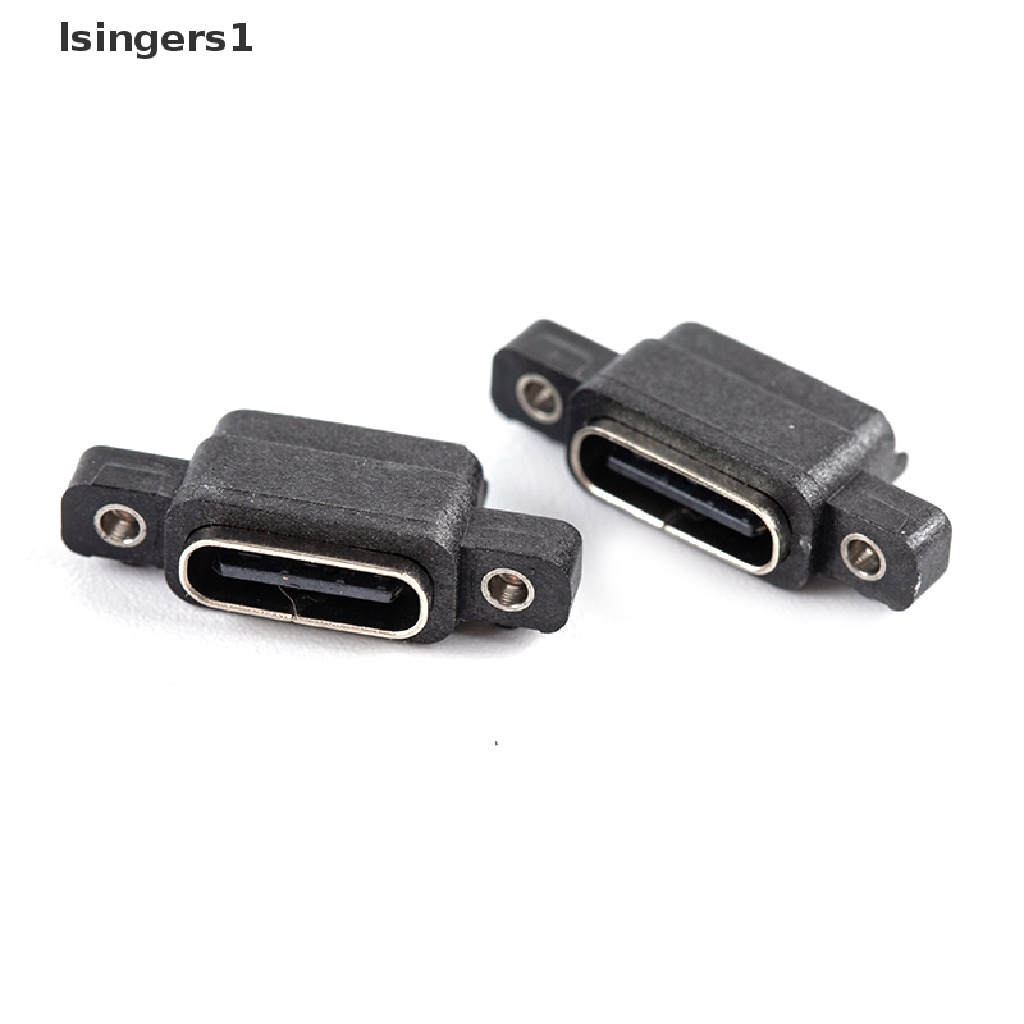 (lsingers1) 2pcs Soket Konektor Usb 3.1 Tipe-C 6 Pin SMD DIP Untuk PCB DIY