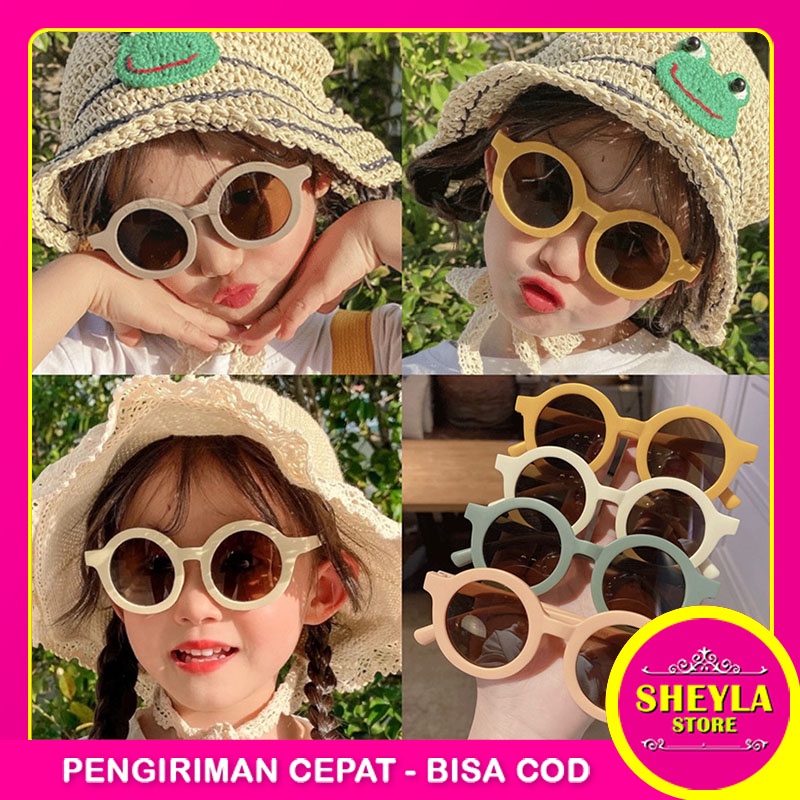 Kacamata Anak Fashion Kekinian / Kacamata Anak Perempuan Cowok Lucu Korea Bulat / Kids  Eyeglasses Cute Import /  TV-8