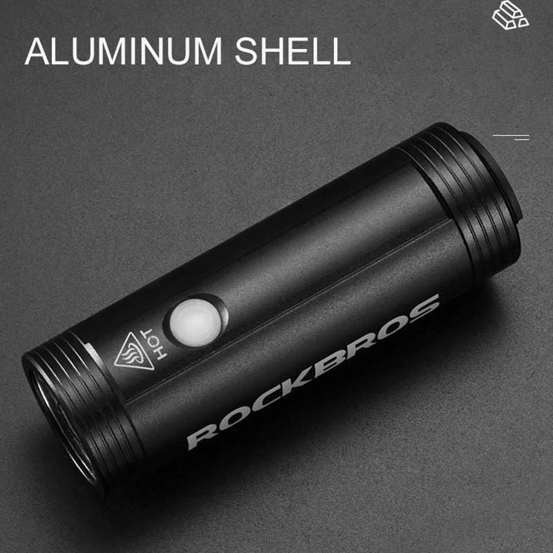 Rockbros Lampu Sepeda USB Rechargeable 2000mAh 400 Lumens - R1-400 - Black