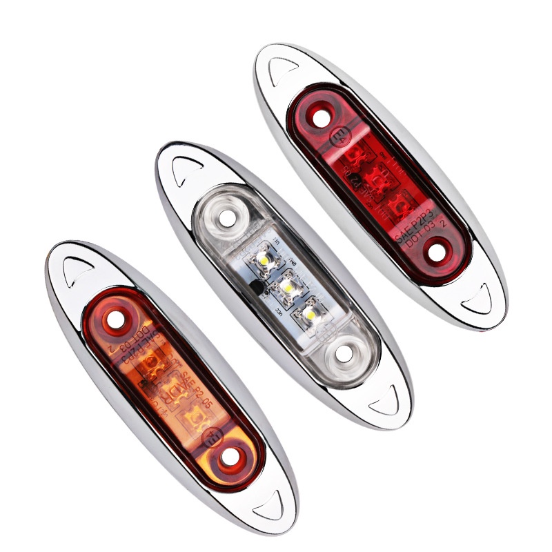 12 V 24 V Putih LED Side Marker Light Clearance Lamp 10-30 V Mobil Truk Lampu Trailer Lampu Traktor Lampu Belakang Lampu Eksternal