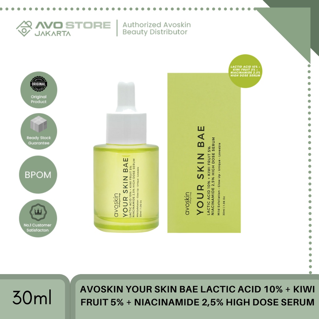 Avoskin Your Skin Bae Lactic Acid 10% + Kiwi Fruit 5% + Niacinamide 2,5% High Dose Serum