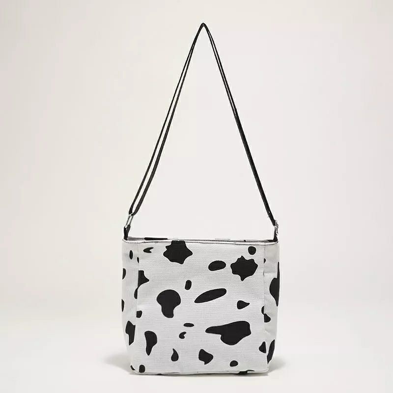 dem_sare / DS156 AMICOW Tas Selempang Wanita Tas Selempang Kanvas Mini Motif Cow Sling Bag Tas Selempang Mini