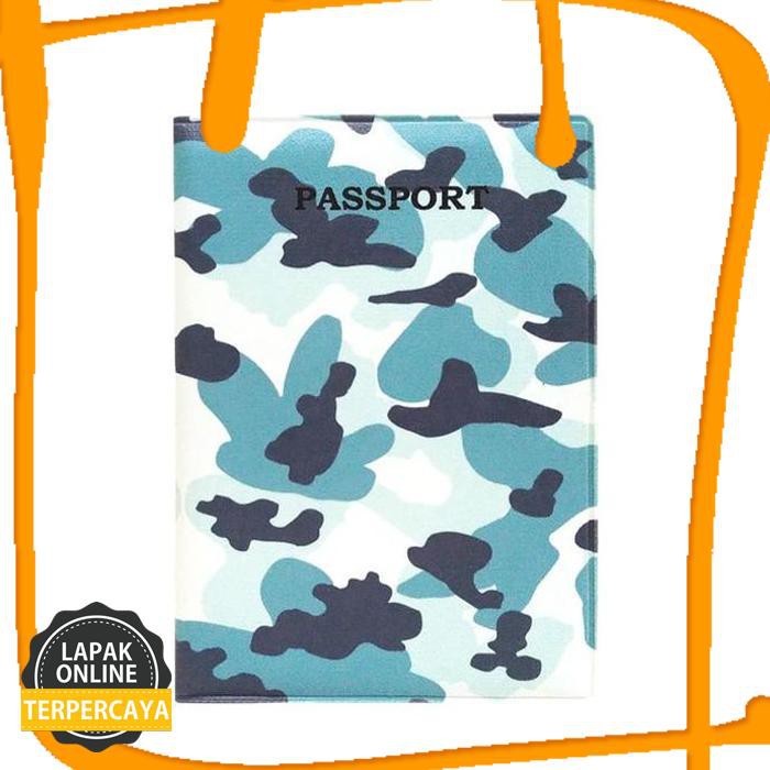 Jual Cover Passport Army Camouflage Bape Biru Sampul Passport Barang Original