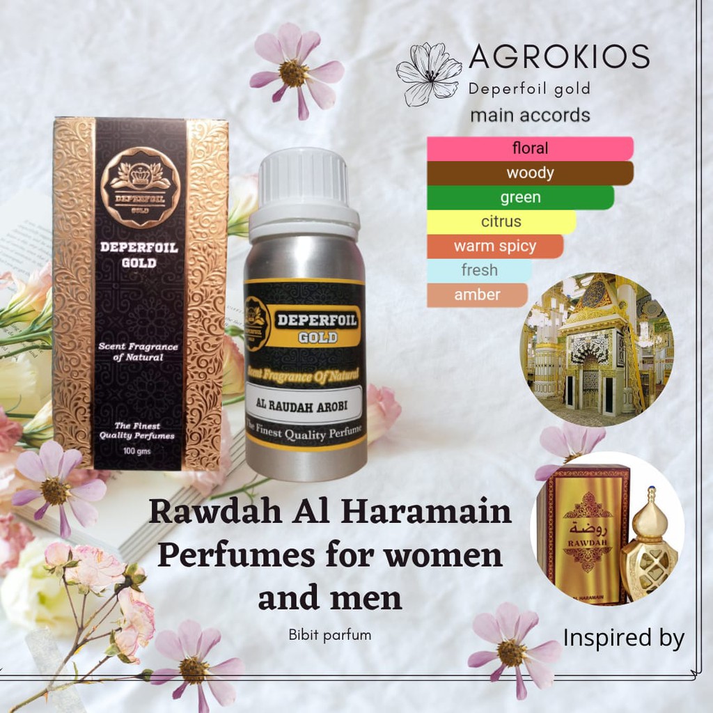 bibit minyak wangi al raudah arobi 100 ml kemasan segel by deperfoil gold