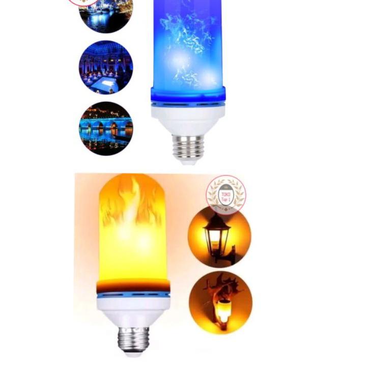 TERLARIS!! lampu api led e27 besar/bohlam obor led e27-autolux-Flame effect 3in1