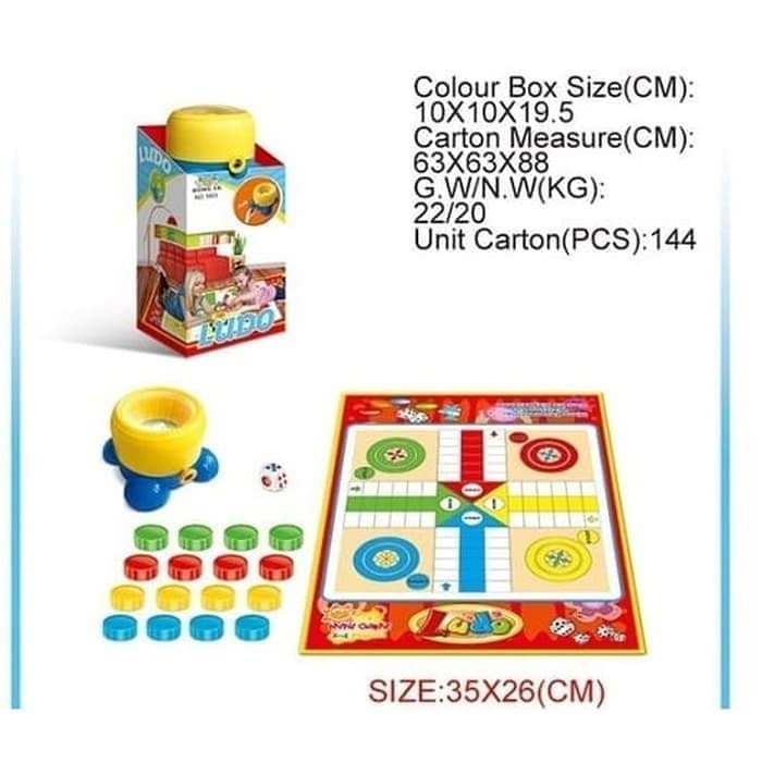 Mainan Anak LUDO GAME NO.1643 MAINAN GAME KELUARGA LUDO