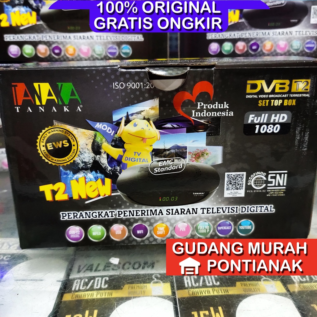 SMART STB BISA Terhubung KE HP (MIRRORING) Set Top Box TANAKA DVB T2 NEW Digital Support Wifi Dongle untuk YOUTUBE Versi Terbaru