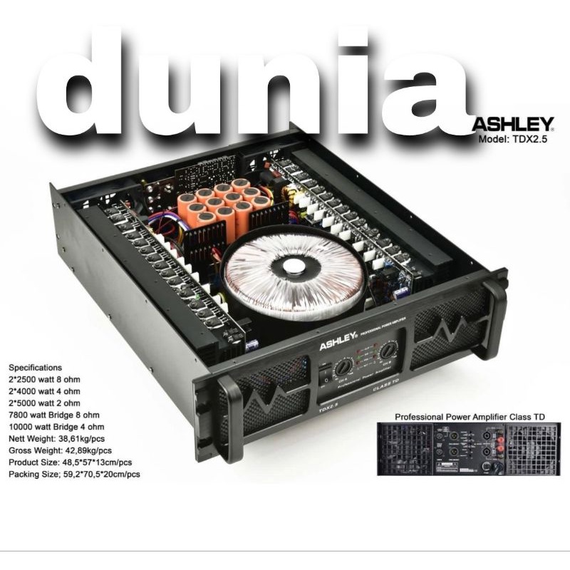 Power Ashley TDX 2.5 Original Amplifier Ashley Class TD - TDX2.5