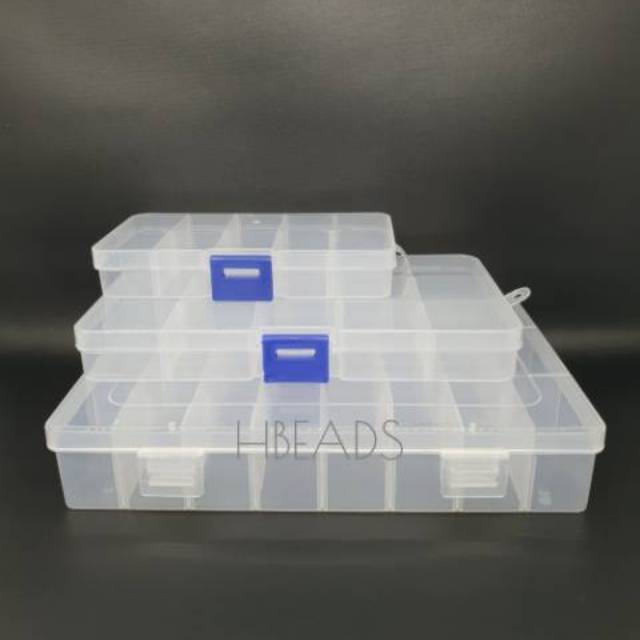 T3501 | Kotak aksesoris kecil 10 SLOT transparan, kotak organizer , kotak obat / manik storage box