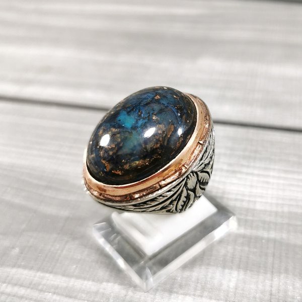 CINCIN BATU AKIK NATURAL GARUT CIKOLAK SERAT TEMBAGA COLLECTOR ITEM Ist 21