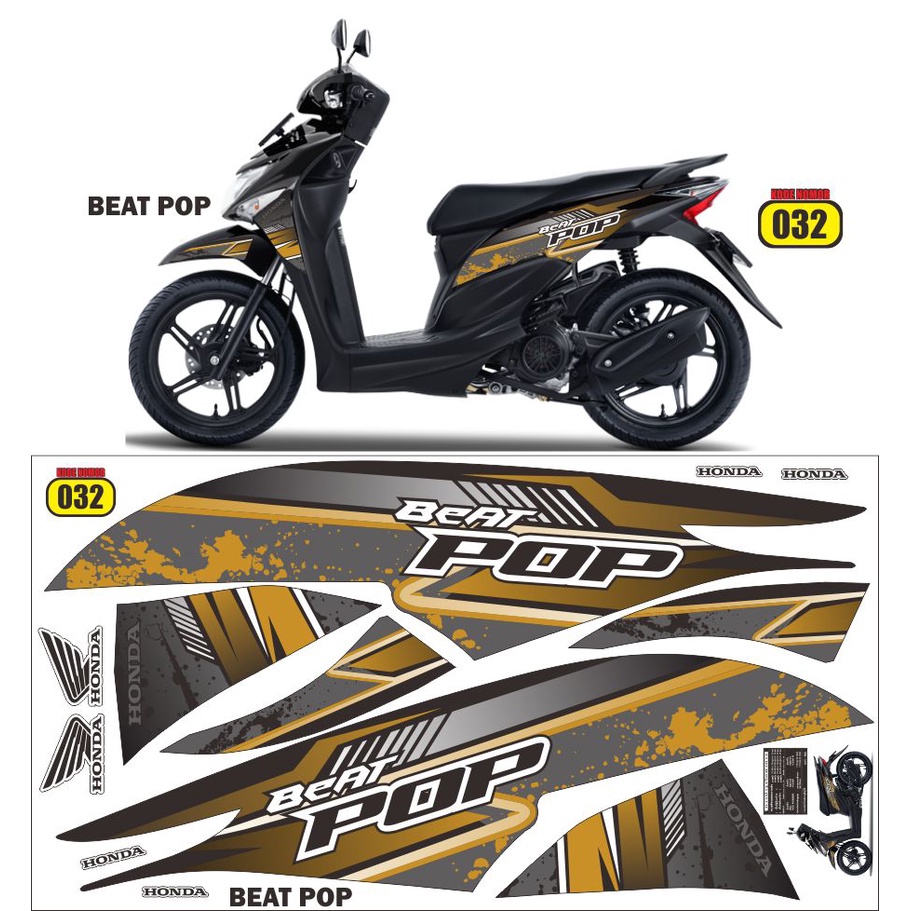 Jual Aksesoris Striping Beat Pop Grafis4 Variasi Motif Semi Decal Desain Stiker Motor Sticker Lis Polet Cod Indonesia Shopee Indonesia