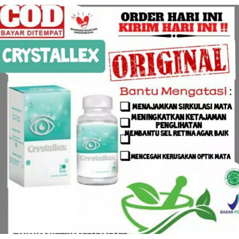 Crystallex Asli Original | Obat Mata Plus Minus | Terbaik Dan Terbaru Herbal | Aman Bpom