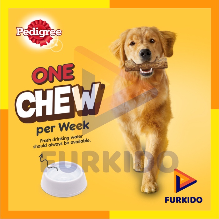 Pedigree Good Chew Beef Size Small - Large / Snack Anjing