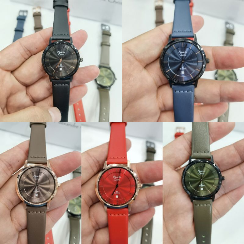 Alexandre christie 8639/ ac 8639 ld jam tangan kulit perempuan / ac 8639