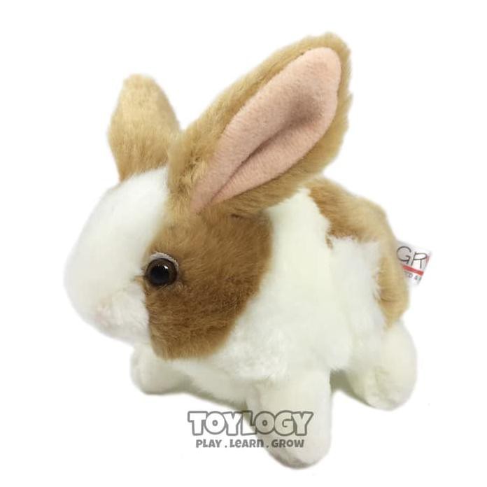 BONEKA KELINCI ( GROW RABBIT STUFFED PLUSH ANIMAL DOLL ) COKLAT PUTIH BM917 GT45