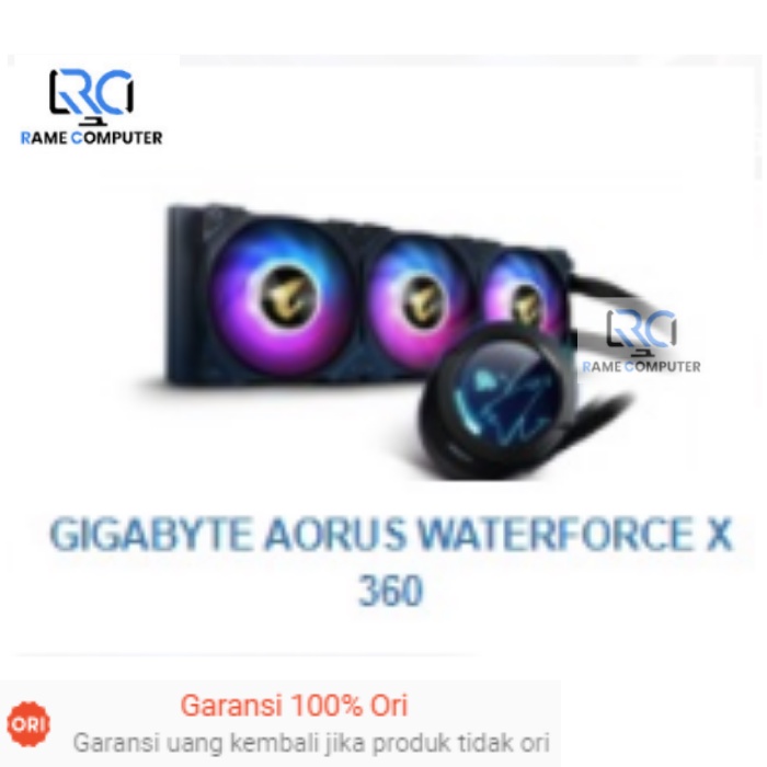 Gigabyte Aorus WATERFORCE X 360 - 360mm AIO Liquid CPU Cooler